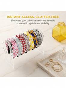 1pc Acrylic Headband Holder, Headband Display Rack, Transparent Jewelry Storage Rack, Gift For Girls, Perfect Headband Display And Storage Rack, Suitable For Girls And Girl - Multicolor - View 9