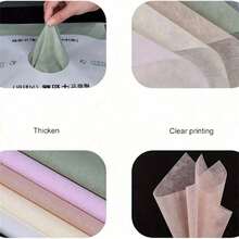 38 hojas de papel de regalo floral coreano con textura de leche - Envoltura para ramos de flores frescas, arreglos florales secos y embalaje de regalos - Blanco - Ver 4