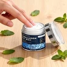 EAST MOON 3pcs Men's Cream With 5.29 Oz Of Collagen, Moisturizing Complex With Retinol | Rich In Hyuronic Acid, Firms And Repairs Skin, Replenishes Skin Moisture, Smoothes Facial Care, Moisturizes, Smears, Lifts And Restores Youth And Vitality Cream. Father's Day Gift - Blue - View 3