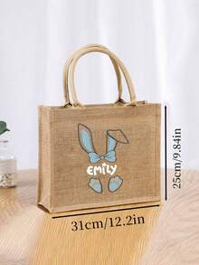 Personalized Easter Canvas Bags, Easter Bunny Bags With Names, Easter Bags, Easter Bunny Baskets, Children'S Egg Hunt Bags, Easter Gift Bags, Easter Baskets - Multicolor - View 4