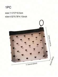 1PC Women Travel Make Up Organizer Storage Pouch Mesh Cosmetic Bag Toiletry Clear Wash Bags Case Women Gifts Girl Gifts Girlfriend Gifts Makeup Organizer Makeup Storage Bag Mini Pouch Travel Small Makeup Case Accessories Make Up Holder Brush Bag Make Up Container Cosmetic Bag Travel Essentials Ladies Accessories Travelling Stuff Makeup Bag School Supplies Make Up Bag Holiday Essentials Makeup Bags Makeup Pouch Holiday Winter Back To School Supplies - 彩色 - 查看 5