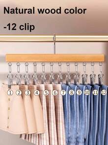 Gantungan Celana 10/12 Klip, Pengatur Lemari Hemat Ruang untuk Celana Panjang, Jeans, Topi, Celana Pendek, dan Kaos Kaki, Cocok untuk Gantungan Lemari, Solusi Pengorganisasian Lemari, Lemari Hemat Ruang, Rak Gantung Multi-Bagian - MultiWarna - View 6
