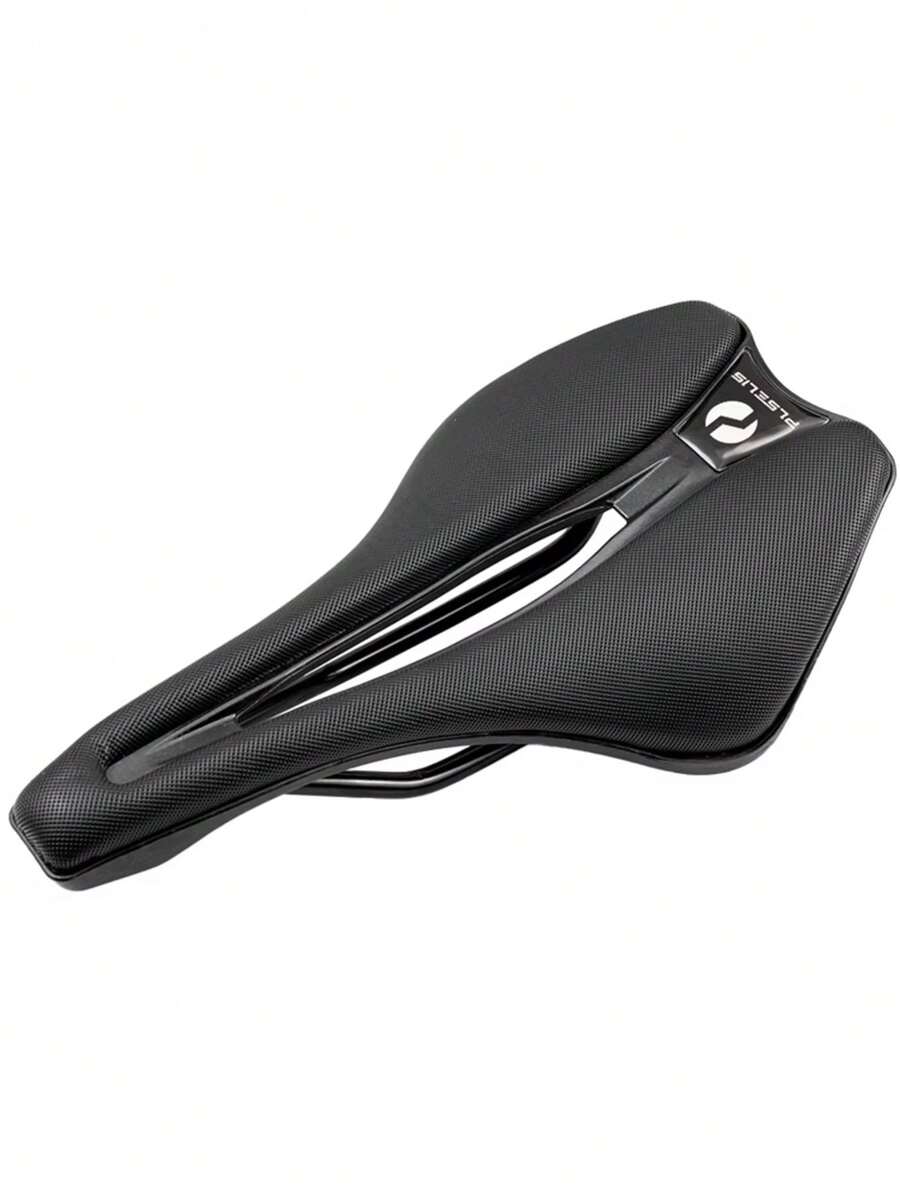 PS-1821 1 Pc Non-Slip Leather One-Piece Bottom Shell MTB/ROAD/Gravel Bicycle Saddle - Black - View 1
