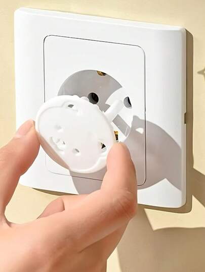 20 EU-Standard Bear-Shaped Socket Covers, European-Style Socket Covers, Safety Electrical Protection Products, Home Safety Protection