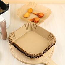 50/100/300/500pcs [Oil-Free & Reusable] Air Fryer Parchment Paper Liners, Square Silicone Oil Paper Trays, Household Baking Oil Absorbing Pads, Air Fryer "Must-Have"! Disposable Non-Stick Oil Paper, No Washing Needed, Baking Paper Mats, Household Essential, Say Goodbye To Washing Pots! - Multicolor - View 3