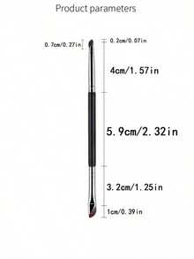 1pc Dual Ended Eyeliner Brush/Fine Detail Shader Brush/Eyeshadow Blending Brush, Angled Brow Brush,Eyebrow Brush,Eyeshadow Brush,Spoolie,Spoolie Brush - Multicolor - View 10