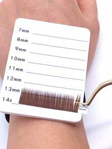 1 Box YGirlash 12 Lines No Curl 0.10 Thickness Lash Extensions Permanent Handmade 5-8mm 8-15mm Dark Brown Light Brown Straight Curvate Eyebrow Extension - No Curl - View 10