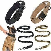iDestry Tactical Dog Collar Leash Set Heavy-Duty Military Dog Collar With Handle And Metal Buckle For Small Medium Large Dogs Necklace Collar Traction Rope Set - Multicolor - View 2