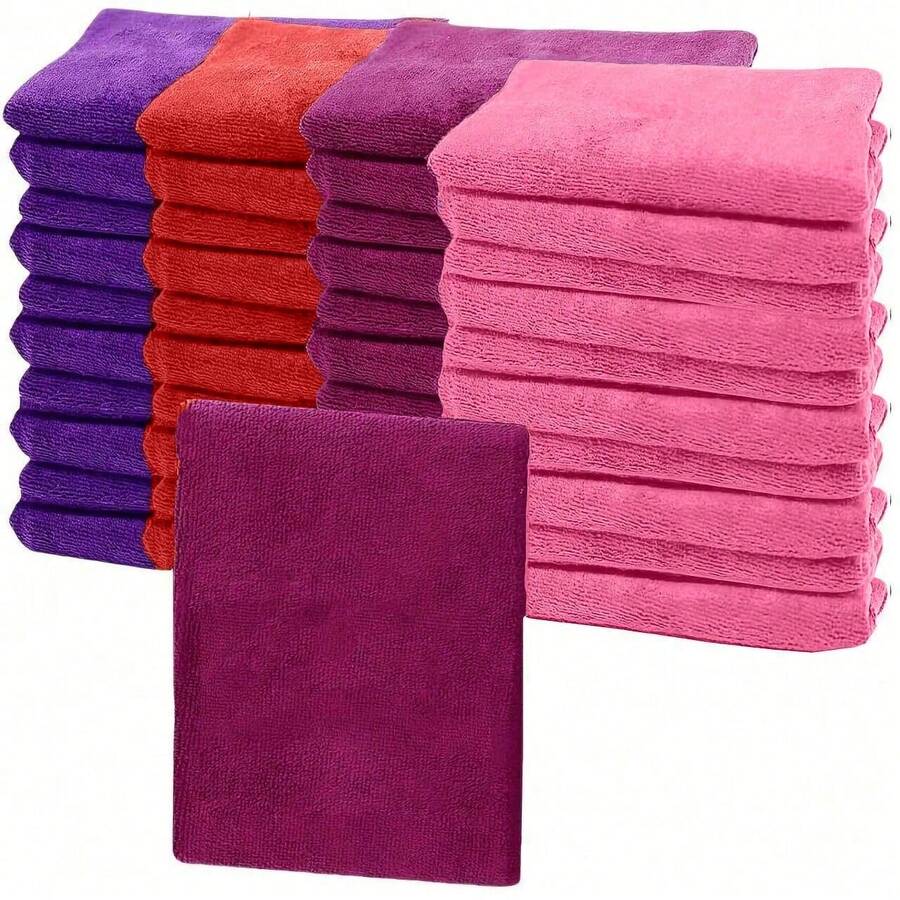 10 Pack Makeup Remover Cloths, 12 X 12 Inch Makeup Towels Soft Microfiber Face Towels, Reusable Makeup Remover Cloths For All Skin Types, Gentle And Effective Facial Washing Experience,Spa, Facial, Wedding, Holiday, Bulk Gift - Multicolor - View 1