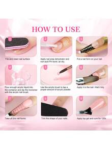 Saviland 5.29盎司粉色丙烯酸指甲粉，防碎持久，沙龙级品质，适用于美甲延长和3D雕刻法式美甲，家用沙龙DIY，初学者专业美甲用品 - 粉色 - 查看 8