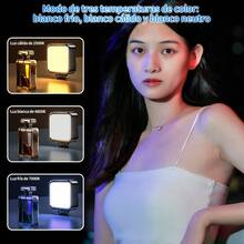 Mini luz de relleno LED RGB, cilíndrica y de tamaño de bolsillo, adecuada para dispositivos como teléfonos móviles, iPhones, iPads y computadoras portátiles, y se puede usar para grabar videos, transmitir en vivo, vlogs y otros escenarios. - Unitalla - Ver 7