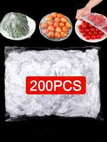 10 cái/90-100 cái/190-200 cái nắp nhựa trong suốt, làm từ màng nhựa PE, dùng để đậy bát và thức ăn thừa. Vật dụng nhà bếp thiết yếu, giúp giữ thực phẩm tươi ngon. - Xem 12