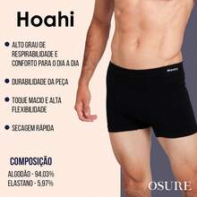 4-Pack HOAHI Men's Boxer Briefs, 94% Cotton, Seamless, For Everyday Comfort - White Gray Navy Black - View 5