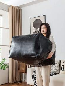 1 st. mjuk vintagepall i PU-läder, multifunktionell soffa för förvaring av gamla kläder, hopfällbar förvaringslåda för kläder, garderobslåda, fotpall i vardagsrum, sängbänk, tillverkad av vattentätt, dammtät och fukttätt PU-lädermaterial, återanvändbar, lämplig för förvaring i vardagsrummet, garderobsorganisation, sovrumsinredning, heminredning, förvaringsprodukter för hemmet, heminredningsprodukter (exklusive fyllnadsmedel). Om produkten har en lukt är det ett normalt fenomen. Placera den på ett välventilerat område i 1-3 dagar, så kommer lukten att försvinna. - Multifärgad - Visa 4