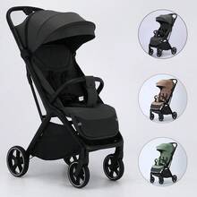 Lightweight Baby Stroller, Foldable Stroller Infant, One-Touch Collection, Adjustable Backrest, Breathable Mesh, Easy To Carry, Suitable For Travel - Black - View 11