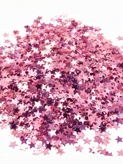 1 حزمة 15 جرام من شراريخ البريق بنجوم ذات لون بنفسجي فاتح، نجوم معدنية لتزيين طاولات حفلات الزفاف وأعياد الميلاد وأعياد الطفل والمناسبات، ديكورات الحفلات، لوازم الحفلات.