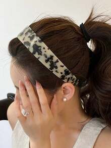 1 chiếc băng đô bản rộng kiểu cổ điển retro họa tiết đồi mồi, chất liệu acetate dày dặn, thời trang, đa năng, tối giản, thanh lịch, phụ kiện làm đẹp tóc tại nhà. - Nhiều màu - Xem 8