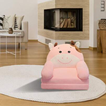 Folding Sofa Seat Stool Children's Sofa, 30D Sponge Density, Lazy Person's Sleeping Sofa, Removable and Washable Three-Section Folding Sofa Stool, Can Be Used for Sitting or Reclining, Space-Saving for Home Use. The Product May Be Compressed