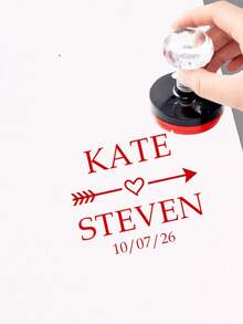 1Pc Custom Round Text Stamp, Personalized Text Stamp, Customized Text Stamp, Picture Stamps Personalized, Diy Customized Stamp, Personalized Wedding Seal, Anniversary Stamps Personalized, Customizable Stamps - Multicolor - View 9