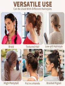 100 chiếc dây buộc tóc cơ bản dành cho nữ, dây chun đơn giản không đường may, phù hợp cho phái nữ. Dây buộc tóc thời trang tối giản, thoải mái, có độ đàn hồi cao, bền chắc, có thể tái sử dụng. - Cà phê pha trộn 4 màu - Xem 8