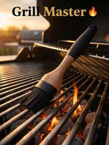 3pcs High-Quality Cooking Tool Set, Including Silicone Spatula, Whisk And Basting Brush. Made Of Heat-Resistant Materials With Diverse Wooden Handles. Non-Slip Grip Area For Stable Operation. Scratch-Resistant And For Cookware. Suitable For Frying, Stir-Frying And Baking In The Kitchen. All-In-One Kitchen Utensil Set. - View 7