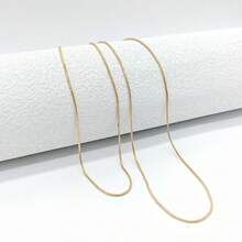 1pc Snake Bone Chain Necklace, Fashionable Silver-Plated Copper Round Double-Layer Minimalist Necklace - Geometry - View 8
