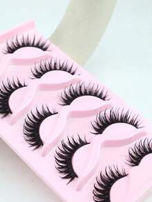 5对俄罗斯浓密型假睫毛，自然长度和卷翘度，柔软轻盈，适合约会和派对。 - 查看 9