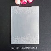 Bìa đựng tài liệu bằng nhựa dập nổi 2D, thích hợp để trang trí thiệp giấy DIY, sổ lưu niệm, trứng Phục Sinh, tường gạch hình trái tim, nốt nhạc, trang trí lễ hội. - trắng - Xem 25