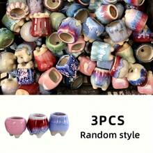 迷你拇指花盆，超可爱小型多肉植物种植盆，陶瓷迷你花盆，适合家庭园艺 - 大拇指花盆 - 查看 4