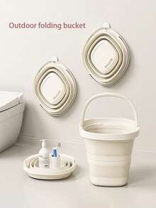 Cubo plegable portátil, adecuado para lavar el coche, camping al aire libre, pesca, viajes, lavado, almacenamiento fácil, artículos de limpieza, uso doméstico y comercial, nuevo cubo plegable con gran capacidad para el hogar, dormitorio, coche, exterior, pesca, lavado de pies - A - Ver 2