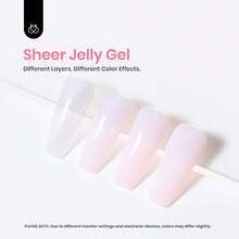 Beetles Milky Pink Gel Nail Polish, 15ml Nude Pink Jelly Neutral Color Polish - 乳白色 - 查看 3