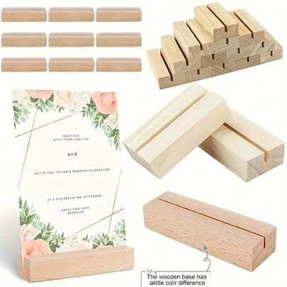 Bộ 6/12/15 chiếc giá đỡ thẻ số bàn bằng gỗ và acrylic, giá trưng bày số bàn, thích hợp cho đám cưới, lễ đính hôn, tiệc cô dâu, sinh nhật, dạ hội, đồ dùng trang trí nhà bếp, tiệc tùng.