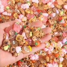 50/10个迷你水豚装饰品，树脂材质，适用于手工艺品、微型仙境花园、娃娃屋微景观装饰，款式随机 - 彩色 - 查看 8