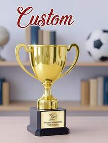 Personalized Cup Trophy With Text & Logo - Custom Engraved Trophy Award - Achievement Gifts - Multicolor - View 2