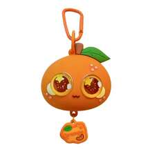 Funny Stress Relief Orange Squeeze Toy Keychain, Student Toy, Backpack Pendant, Claw Machine Gift - Multicolor - View 3
