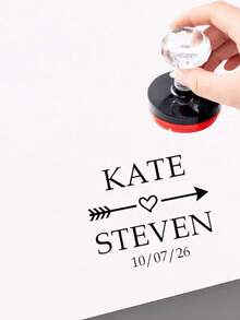 1Pc Custom Round Text Stamp, Personalized Text Stamp, Customized Text Stamp, Picture Stamps Personalized, Diy Customized Stamp, Personalized Wedding Seal, Anniversary Stamps Personalized, Customizable Stamps - Multicolor - View 11