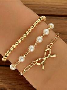 4pcs Boho Starfish Charm Beaded Bracelet Set With Beads & Crystal, Fashionable Stackable Women's Jewelry For Beach Vacations, Daily Wear & Summer Gifts, - Bohemia - View 6