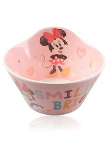 1pc Disney Single Handle Bowl, Cartoon Cereal/Soup Bowl, Melamine, Heat Resistant, 460ml - Multicolor - View 6