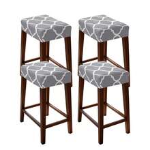 1/2/4/6pcs Stretch Printed Bar Stool Chair Covers, Washable, Suitable For Living Room, Bedroom, Vanity Chair, Coffee Table Chairs - one-size - View 40