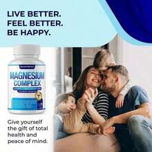 Supports Restful Sleep And Muscle Health, Magnesium-Free Complex, 90 Capsules - màu đen - Xem 5