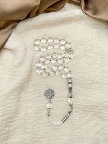 1串陶瓷玻璃珠穆斯林念珠，33颗珠子，10厘米，流行的中东阿拉伯礼品 - 彩色 - 查看 9