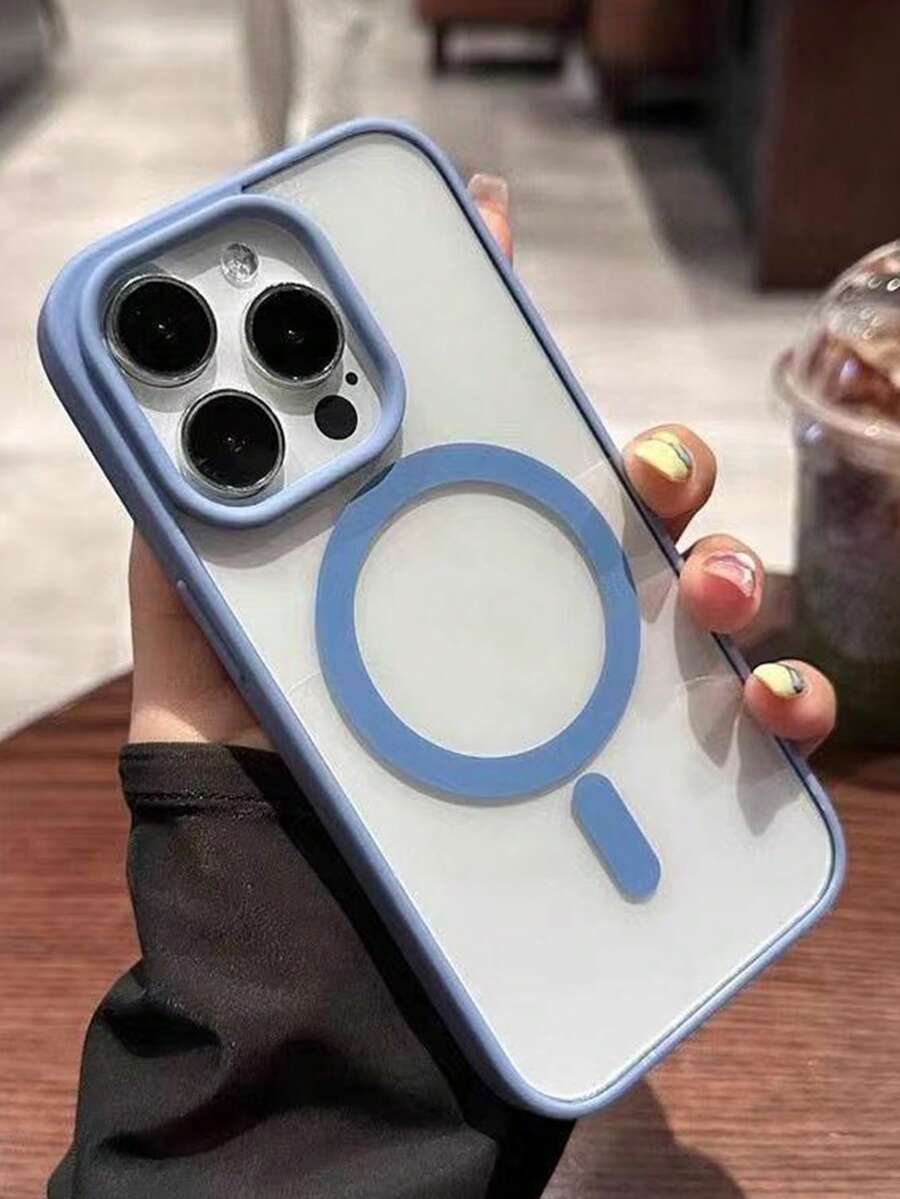 Transparent Magnetic Phone Case, Compatible With 17 Pro Max, 16, 15, 14, 13, 12, 11 Pro Plus Max, Mini 7, 8, SE, 16e, 7P, X, XR, Xs Max, Shock-Proof Protective Cover, Compatible With Samsung S25 Ultra, S24 Ultra, S23 FE, S22+ - Far Peak Blue - View 1