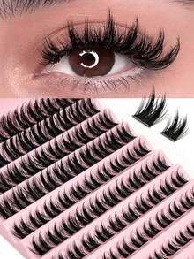 Asiteo 100Pcs D Curl Anime Wispy Eyelash Clusters 8-16mm Mix Length Cluster Eyelash Extensions Thick Volume Individual Lashes At Home, Black Lashes Individual Lash Clusters, D Curl 8-16mm Mixed,3D Fluffy Thick &Soft Dramatic Fake Lashes,Suitable For Beginners,Daily Wear, Beginner-Friendly, Reusable,Eyelash Extensions,Gift For Women,Girls,Party Supplies,Wedding Gifts,For Women Daily Makeup And Work - D - 查看 10