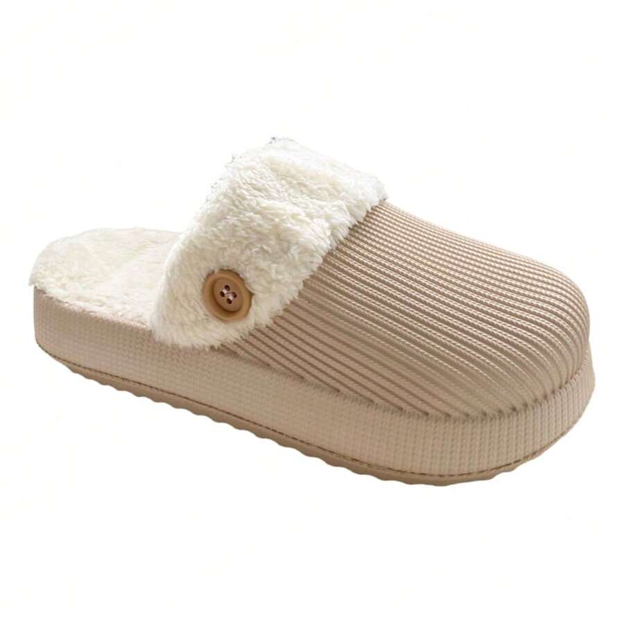 Women's Platform Slippers With Furry Lining Made Of EVA - Beautiful For Autumn/Winter - be - Xem 1