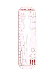1 Pc/2 Pcs Transparent Fashion Design Ruler, Clothing Design Skill Tool,Human Template Ruler, With Clothing Template, Used For Clothing Design,Doll Clothing Creation - D-Multicolor - View 5
