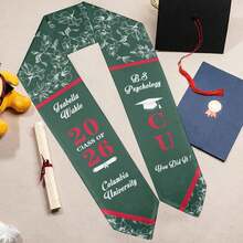 1PC Custom Graduation Sash Class Of 2026 - Personalized Name Graduation Graduation 2026 Gift - Personalized Graduation Sash With Text - Graduation Ceremony Gifts For Unisex Adults 72" Long - 設計11 - 查看 6