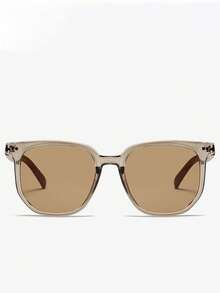 1副/2副/5副复古木腿方框时尚眼镜，男女皆宜，适合派对、日常佩戴、旅行和度假。 - 木紋腿墨鏡 - 查看 6