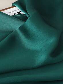 1件装女士纯色新款缎面围巾，婚礼/披肩 - 墨綠色 - 查看 6