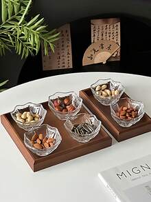 1件极简冰川水果盘，高端家居茶点盘，创意水果盘零食托盘 - 無色 - 查看 6