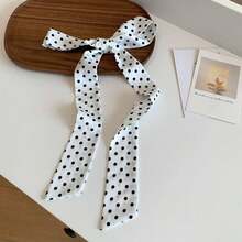 1/2pcs Vintage Neck Tie Polka Dot Scarf, Premium Long Ribbon Fashion Versatile Necktie Hairband Waist Belt Bag Accessory (Slight Color Difference May Exist Between Batches) - Multicolor - View 4